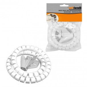 Organizador De Fios Bestfer Com Aplicador 20X2,0M Branco