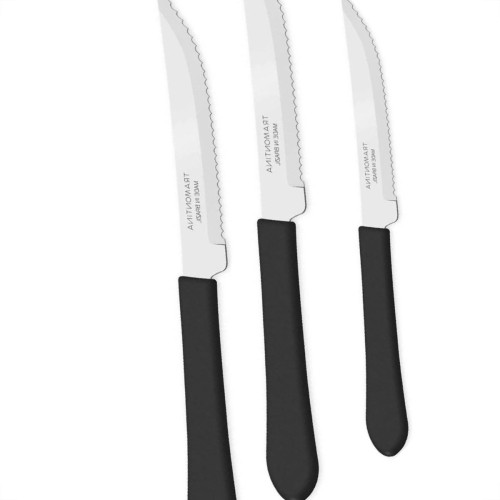 Faca Tramontina Conjunto 3 Pecas Churrasco Preto 23180/304 Faca Tramontina Conjunto 3 Pecas Churrasco Preto 23180/304