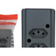 Tomada Barra Interneed 2 Polos +Terra Cinza 10A. Dupla