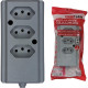 Tomada Barra Interneed 2 Polos +Terra Cinza 10A. Tripla Tomada Barra Interneed 2 Polos +Terra Cinza 10A. Tripla