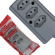 Tomada Barra Interneed 2 Polos +Terra Cinza 10A. Tripla Tomada Barra Interneed 2 Polos +Terra Cinza 10A. Tripla