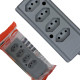 Tomada Barra Interneed 2 Polos +Terra Cinza 10A. Quadrupla Tomada Barra Interneed 2 Polos +Terra Cinza 10A. Quadrupla