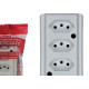 Tomada Barra Interneed 2 Polos +Terra Branca 10A. Quadrupla