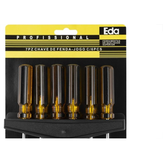 Chave Fenda/Phillips Eda Jogo Com 6 Pecas Com Suporte - 7Pz Chave Fenda/Phillips Eda Jogo Com 6 Pecas Com Suporte - 7Pz