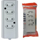 Tomada Barra Interneed 2 Polos Branca 10A. Quadrupla