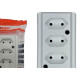 Tomada Barra Interneed 2 Polos Branca 10A. Quadrupla