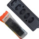 Tomada Barra Interneed 2 Polos Preta 10A. Quintupla