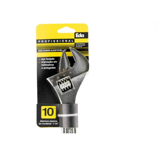 Chave Inglesa Ajustavel Eda Profissional - 10'' - 2Gq Chave Inglesa Ajustavel Eda Profissional - 10'' - 2Gq