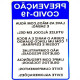 Placa Look 20X30Cm (Prevencao Covid-19) - Kit C/5 Pecas