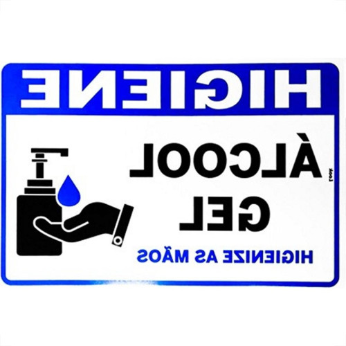 Placa Look 20X30Cm (Alcool Gel Horizontal) - Kit C/5 Pecas Placa Look 20X30Cm (Alcool Gel Horizontal) - Kit C/5 Pecas