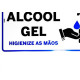 Placa Look 20X30Cm (Alcool Gel Horizontal) - Kit C/5 Pecas Placa Look 20X30Cm (Alcool Gel Horizontal) - Kit C/5 Pecas