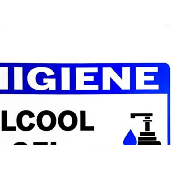 Placa Look 20X30Cm (Alcool Gel Horizontal) - Kit C/5 Pecas Placa Look 20X30Cm (Alcool Gel Horizontal) - Kit C/5 Pecas