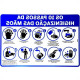 Placa Look 20X30Cm (10 Passos Para Higienizacao) - Kit C/5 Pecas Placa Look 20X30Cm (10 Passos Para Higienizacao) - Kit C/5 Pecas