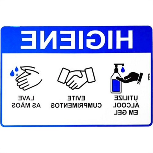Placa Look 20X30Cm (Evite Cumprimentos) - Kit C/5 Pecas Placa Look 20X30Cm (Evite Cumprimentos) - Kit C/5 Pecas