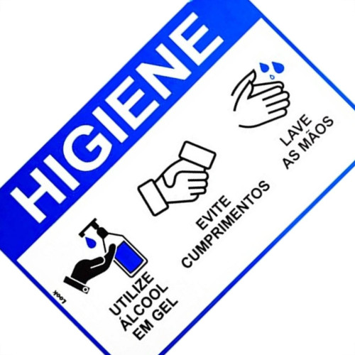 Placa Look 20X30Cm (Evite Cumprimentos) - Kit C/5 Pecas Placa Look 20X30Cm (Evite Cumprimentos) - Kit C/5 Pecas