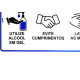 Placa Look 20X30Cm (Evite Cumprimentos) - Kit C/5 Pecas Placa Look 20X30Cm (Evite Cumprimentos) - Kit C/5 Pecas