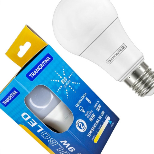 Lampada Led Bulbo Tramontina A60 - 9W. 6500K. Lampada Led Bulbo Tramontina A60 - 9W. 6500K.