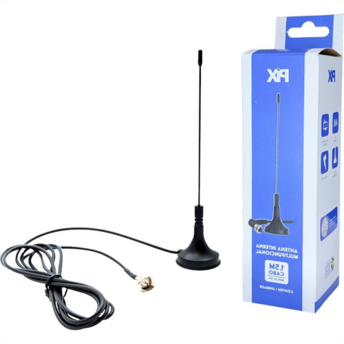Antena Interna Pix Digital Mini Base Magnetica Com Cabo 1,5M Antena Interna Pix Digital Mini Base Magnetica Com Cabo 1,5M