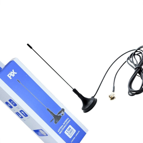 Antena Interna Pix Digital Mini Base Magnetica Com Cabo 1,5M Antena Interna Pix Digital Mini Base Magnetica Com Cabo 1,5M
