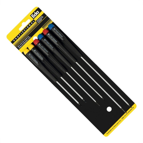 Chave Precisao Eda Jogo Fenda/Phillips/Torx Com 6 Pecas Longas - 8Wv Chave Precisao Eda Jogo Fenda/Phillips/Torx Com 6 Pecas Longas - 8Wv