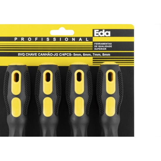 Chave Canhao Jogo Eda 5Mm A 8Mm Com 4 Pecas - 8Vq Chave Canhao Jogo Eda 5Mm A 8Mm Com 4 Pecas - 8Vq