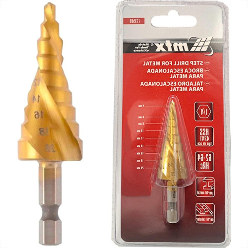 Broca Escalonada Mtx Profissional Espiral 4 A 20Mm Broca Escalonada Mtx Profissional Espiral 4 A 20Mm