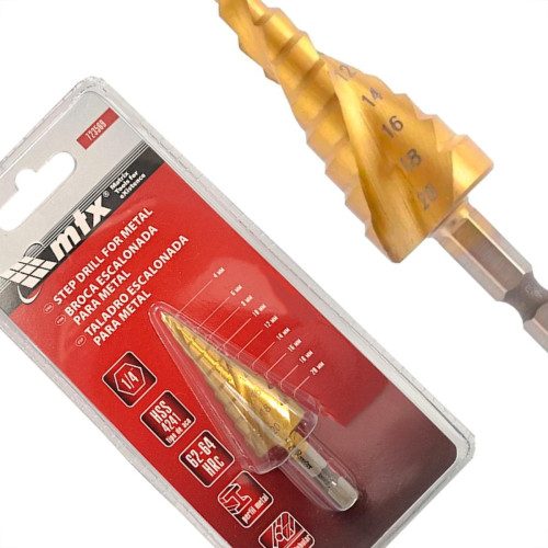 Broca Escalonada Mtx Profissional Espiral 4 A 20Mm Broca Escalonada Mtx Profissional Espiral 4 A 20Mm