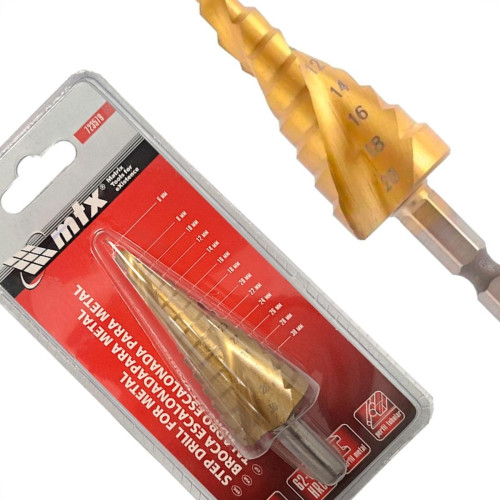 Broca Escalonada Mtx Profissional Espiral 6 A 30Mm Broca Escalonada Mtx Profissional Espiral 6 A 30Mm