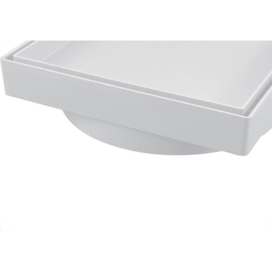 Ralo Invisivel Quadrado Estrela 15X15Cm Branco Ralo Invisivel Quadrado Estrela 15X15Cm Branco
