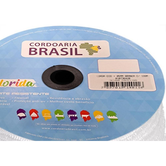 Corda Eco Trancada Arteplas 5Mm Branca 133M Corda Eco Trancada Arteplas 5Mm Branca 133M
