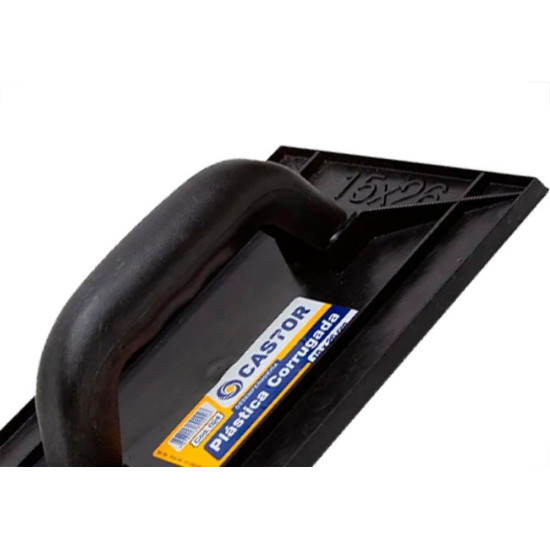 Desempenadeira Pvc Castor Corrugada 15 X 26Cm - 024