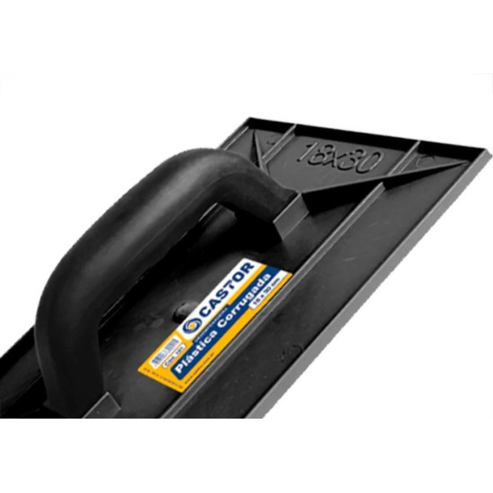 Desempenadeira Pvc Castor Corrugada 18 X 30Cm - 121