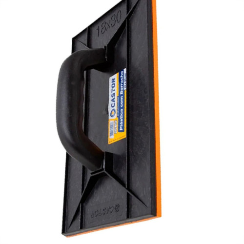 Desempenadeira Pvc Castor Com Borracha 18 X 30Cm - 123