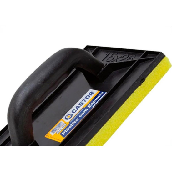 Desempenadeira Pvc Castor Com Espuma 15 X 26Cm - 025
