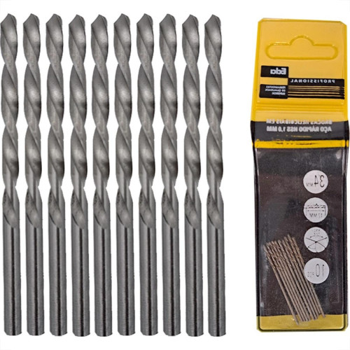 Broca Aco Rapido Eda 1,0Mm - 0Bo - Kit C/10 Pecas Broca Aco Rapido Eda 1,0Mm - 0Bo - Kit C/10 Pecas