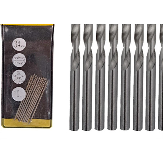 Broca Aco Rapido Eda 1,0Mm - 0Bo - Kit C/10 Pecas Broca Aco Rapido Eda 1,0Mm - 0Bo - Kit C/10 Pecas