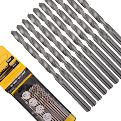Broca Aco Rapido Eda 2,5Mm - 0Br - Kit C/10 Pecas Broca Aco Rapido Eda 2,5Mm - 0Br - Kit C/10 Pecas