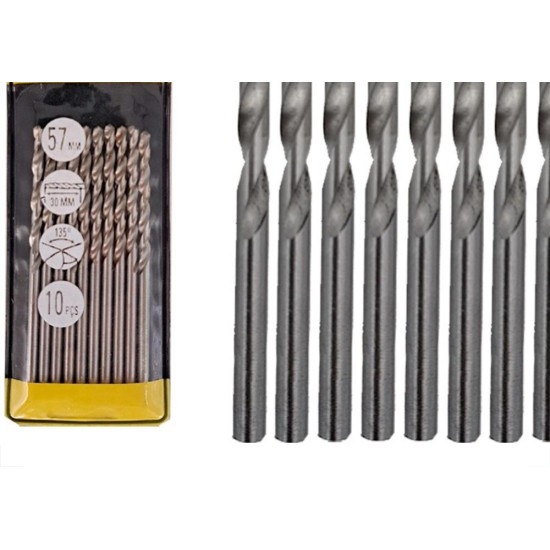 Broca Aco Rapido Eda 2,5Mm - 0Br - Kit C/10 Pecas Broca Aco Rapido Eda 2,5Mm - 0Br - Kit C/10 Pecas