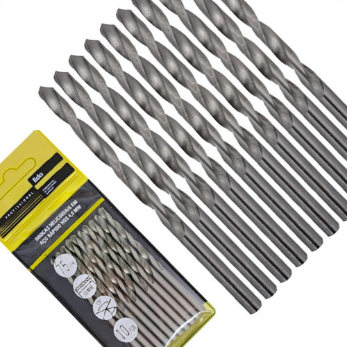 Broca Aco Rapido Eda 4,0Mm - 0Bu - Kit C/10 Pecas Broca Aco Rapido Eda 4,0Mm - 0Bu - Kit C/10 Pecas