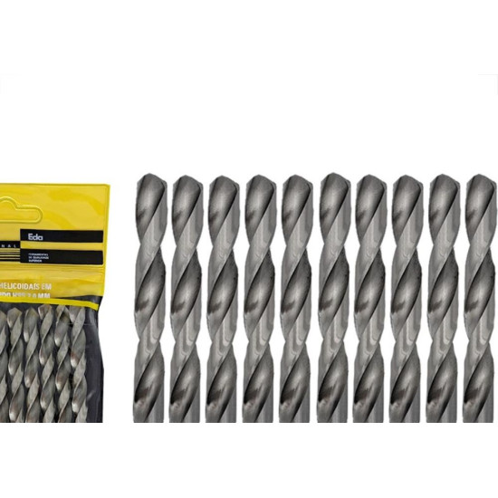 Broca Aco Rapido Eda 7,0Mm - 0Ca - Kit C/10 Pecas Broca Aco Rapido Eda 7,0Mm - 0Ca - Kit C/10 Pecas