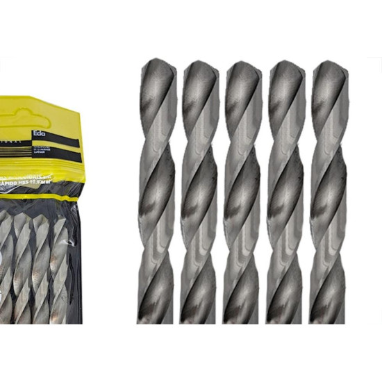 Broca Aco Rapido Eda 10,0Mm - 0Cg - Kit C/5 Pecas