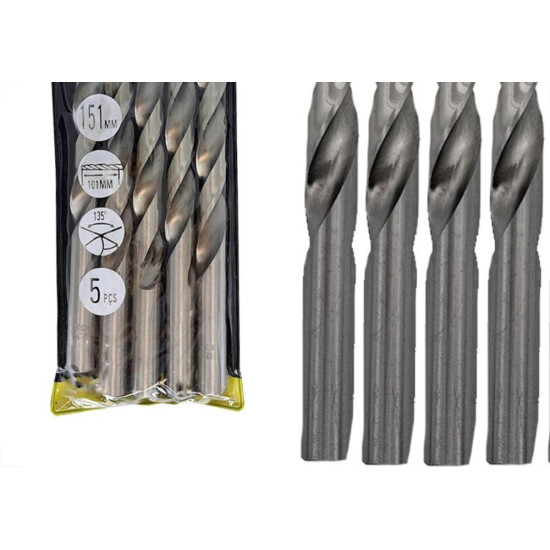 Broca Aco Rapido Eda 12,5Mm - 0Cl - Kit C/5 Pecas Broca Aco Rapido Eda 12,5Mm - 0Cl - Kit C/5 Pecas
