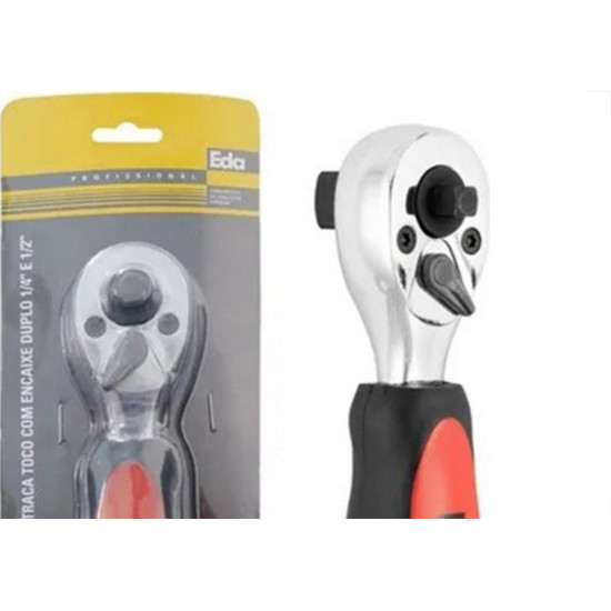 Chave Catraca Eda Para Soquete Toco 1/4'' A 1/2'' - 0De Chave Catraca Eda Para Soquete Toco 1/4'' A 1/2'' - 0De