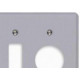 Placa Conjunto Ilumi Cinza 4X4 - 1 Interruptor + 1 Tomada Redonda Placa Conjunto Ilumi Cinza 4X4 - 1 Interruptor + 1 Tomada Redonda