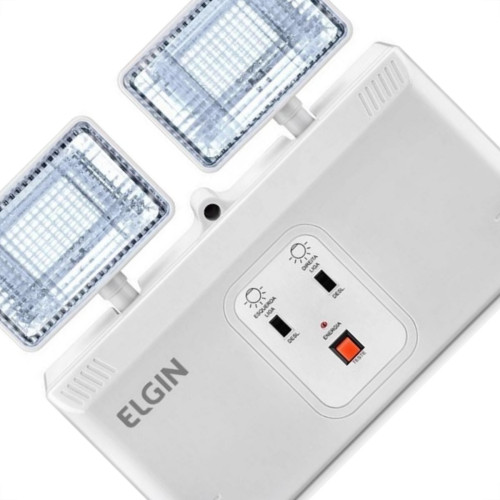 Luminaria De Emergencia Elgin Com Blocos De Led Autonomos 1200Lm Bivolt Luminaria De Emergencia Elgin Com Blocos De Led Autonomos 1200Lm Bivolt