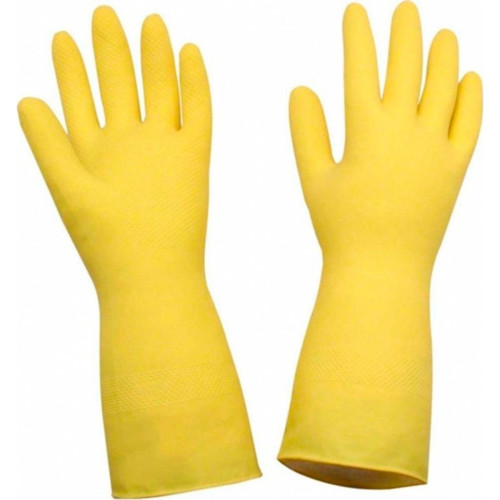 Luva Borracha Sanro Forrada Antiderrapante Light Amarela Xg - Kit C/10 Pecas Luva Borracha Sanro Forrada Antiderrapante Light Amarela Xg - Kit C/10 Pecas
