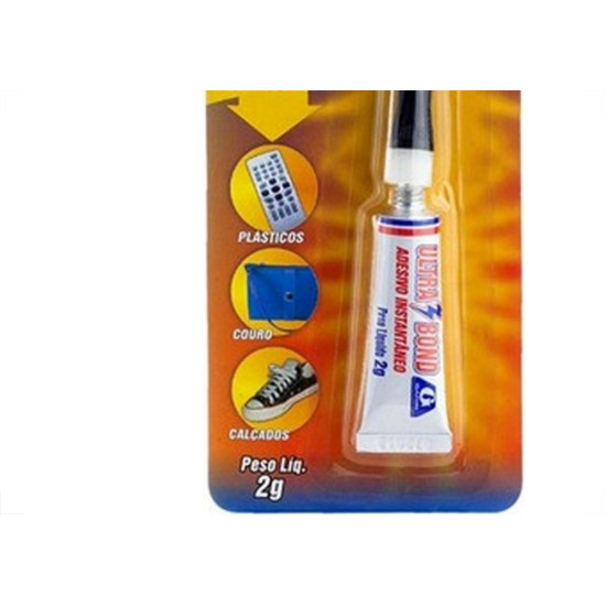 Cola Instantanea Ultra Bond Garin 2G - Kit C/12 Pecas