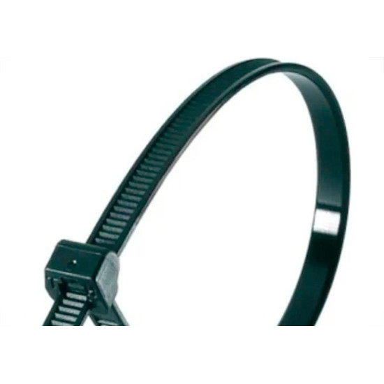 Abracadeira Nylon Frontec Preta 2,52Mmx209Mm Com 100 Pecas