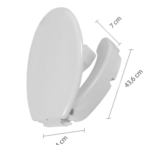 Assento Sanitario Astra Com Acessibilidade Elevado 7,5Cm Branco Com Trava Arco E Tampa - Tae7T/T