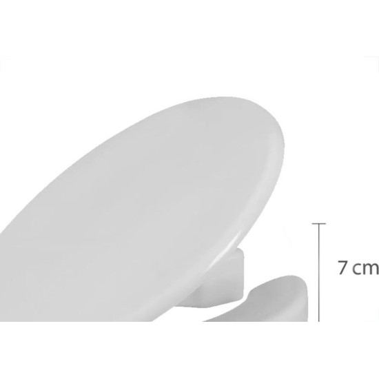 Assento Sanitario Astra Com Acessibilidade Elevado 7,5Cm Branco Com Trava Arco E Tampa - Tae7T/T